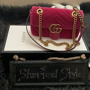 📌SOLD❣️Gucci Mini Marmont Velvet bag 2.0